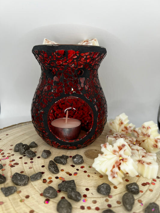 Red Crackle Oil Burner