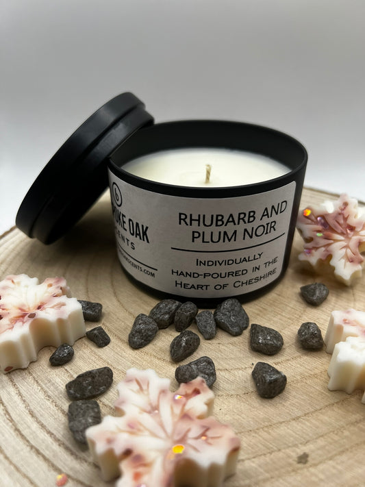 Noir Tinned - Rhubarb And Plum Noir Luxury Candle